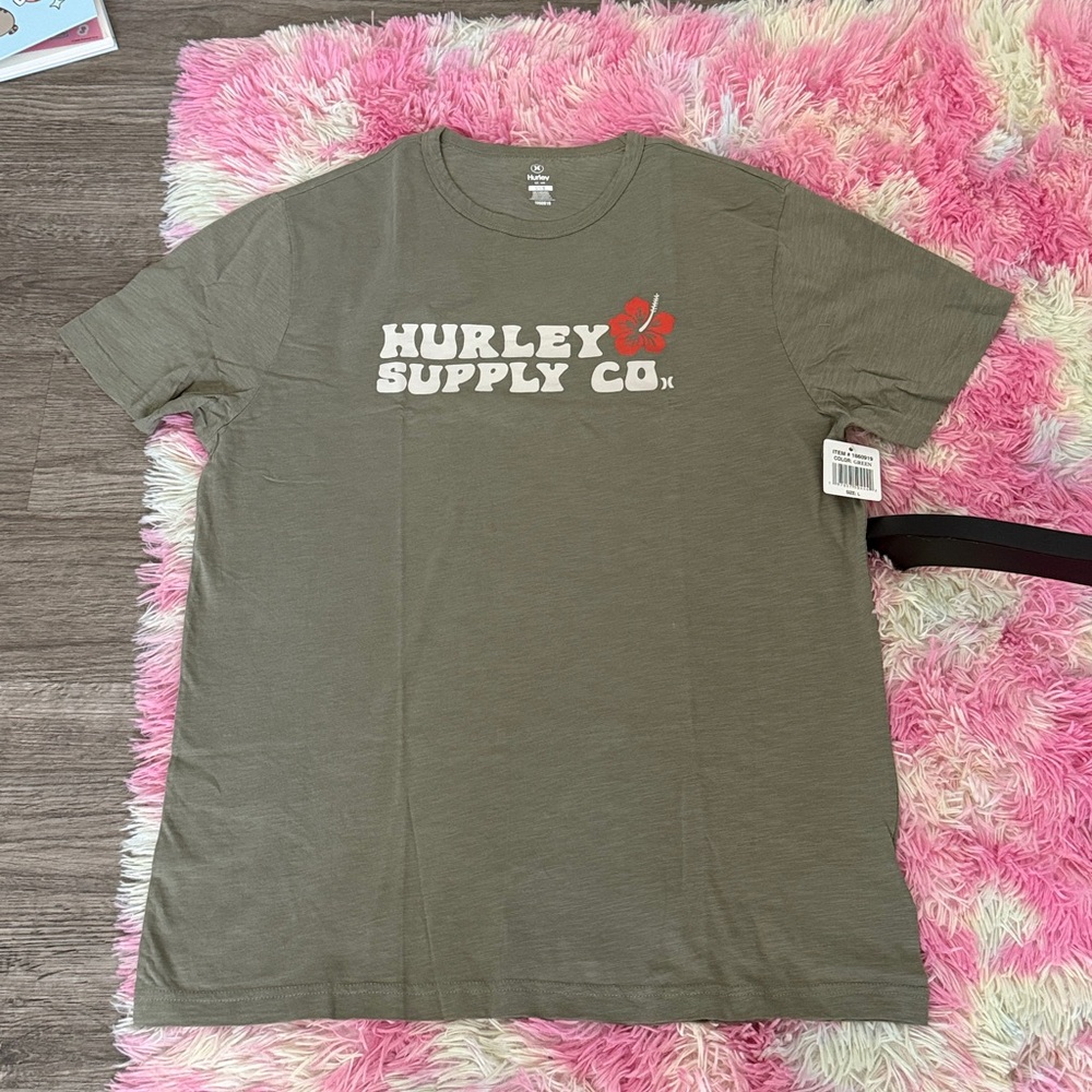 Hurley Olive Crew Neck Tee